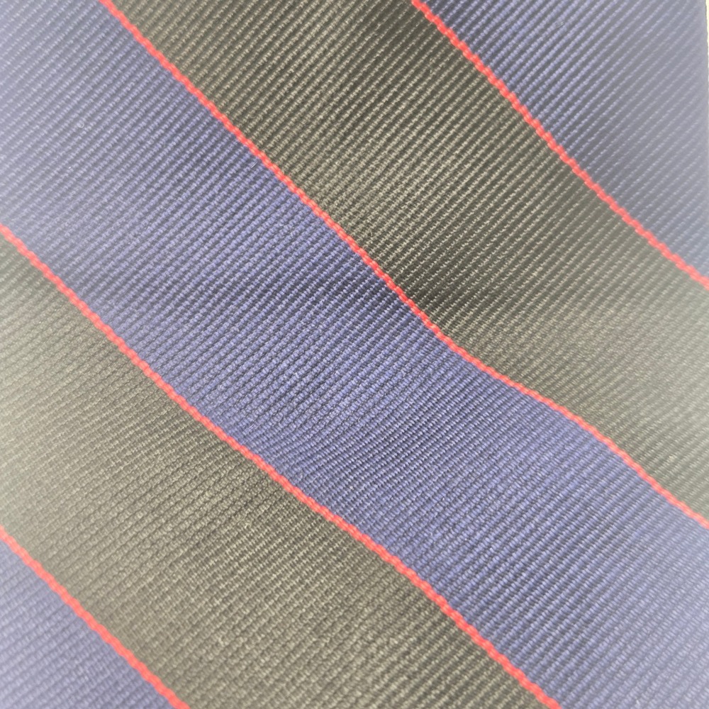 Brooks Brothers Makers 100% Silk Tie Navy Black Red Repp Stripe Made in USA (A1) - Picture 8 of 9
